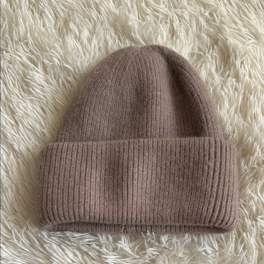 Cozy Brown Knit Beanie - Picture 2 of 5